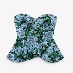 RUFFLED JACQUARD TOP